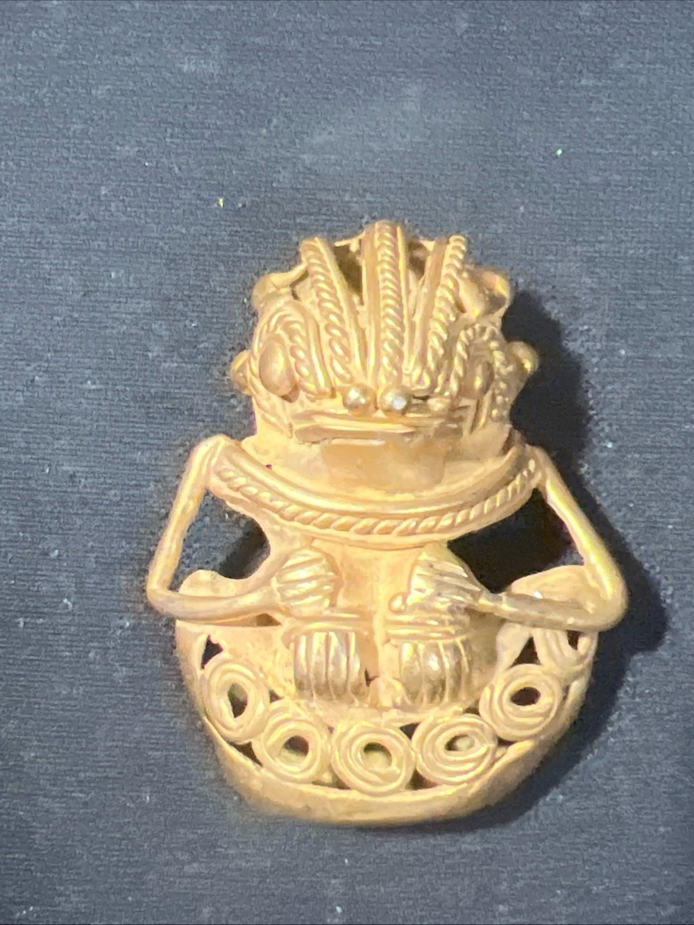 TUMBAGA Gold & Copper Alloy Zoomorphic Figurine/Pendant Columbian Art